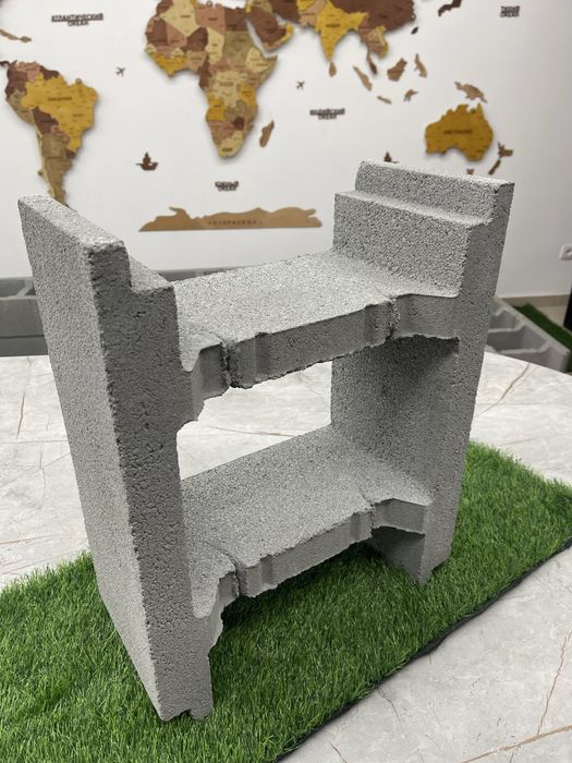 Несъёмный опалучный блок - для фундамента и подпроный стены