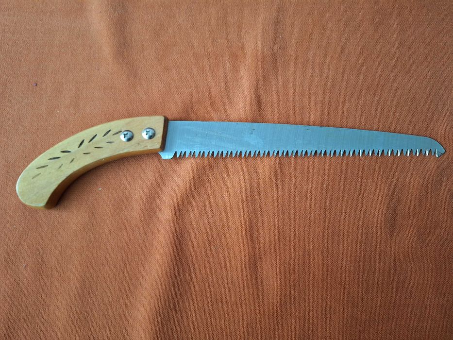 Ferăstrău manual din oțel inoxidabil cu mâner din lemn, lungime 30 cm