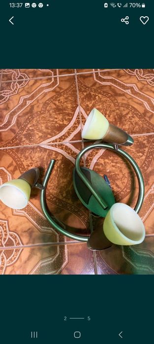 Lustră aplică nouă cu trei spoturi