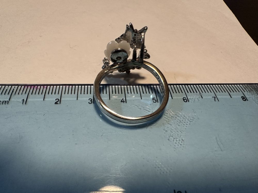 Комплект сребърен пръстен с обеци