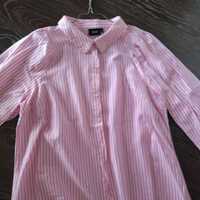 Памучна риза в бонбонено розово