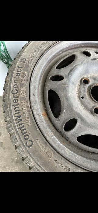Set anvelope si jante smart 145/65 r15 M+S Continental