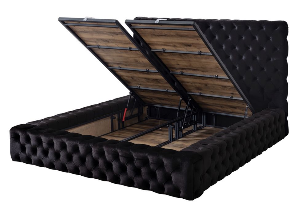Тапицирано легло Diva Смолисто черно