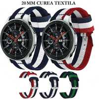 Curea textila 20mm Samsung Galaxy Watch 3 4 Watch Active 2 44mm