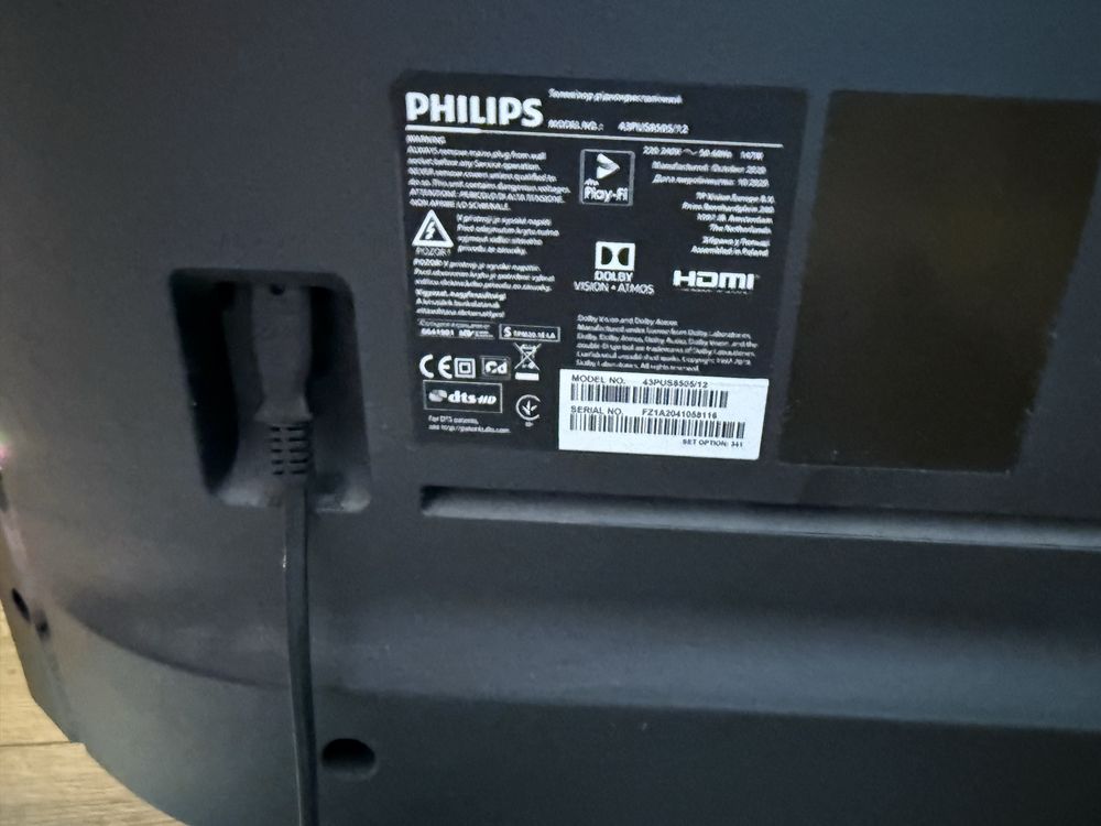 Televizor Philips Smart Android 108cm, ambilight , impecabil!