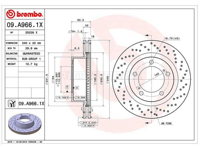 Диск тормозной Toyota Land cruiser