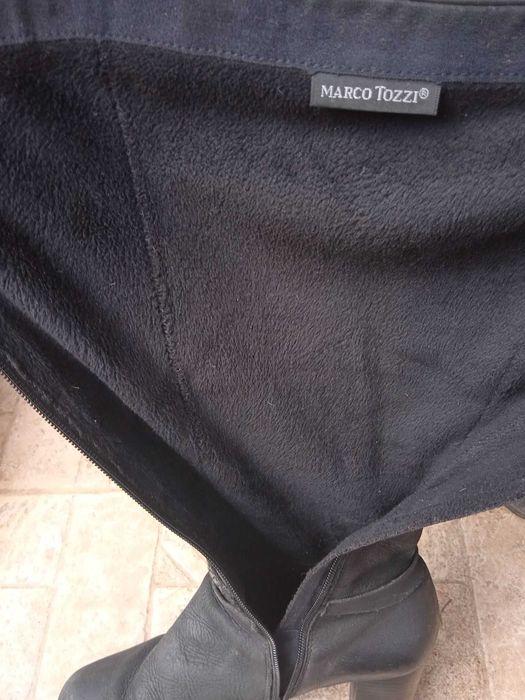 Дамски кожени ботуши Marco Tozzi