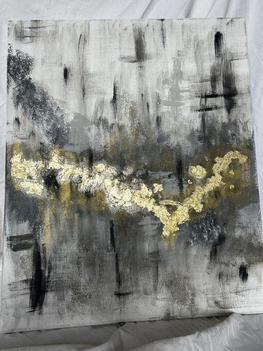 Tablou pictura abstracta lucrat manual