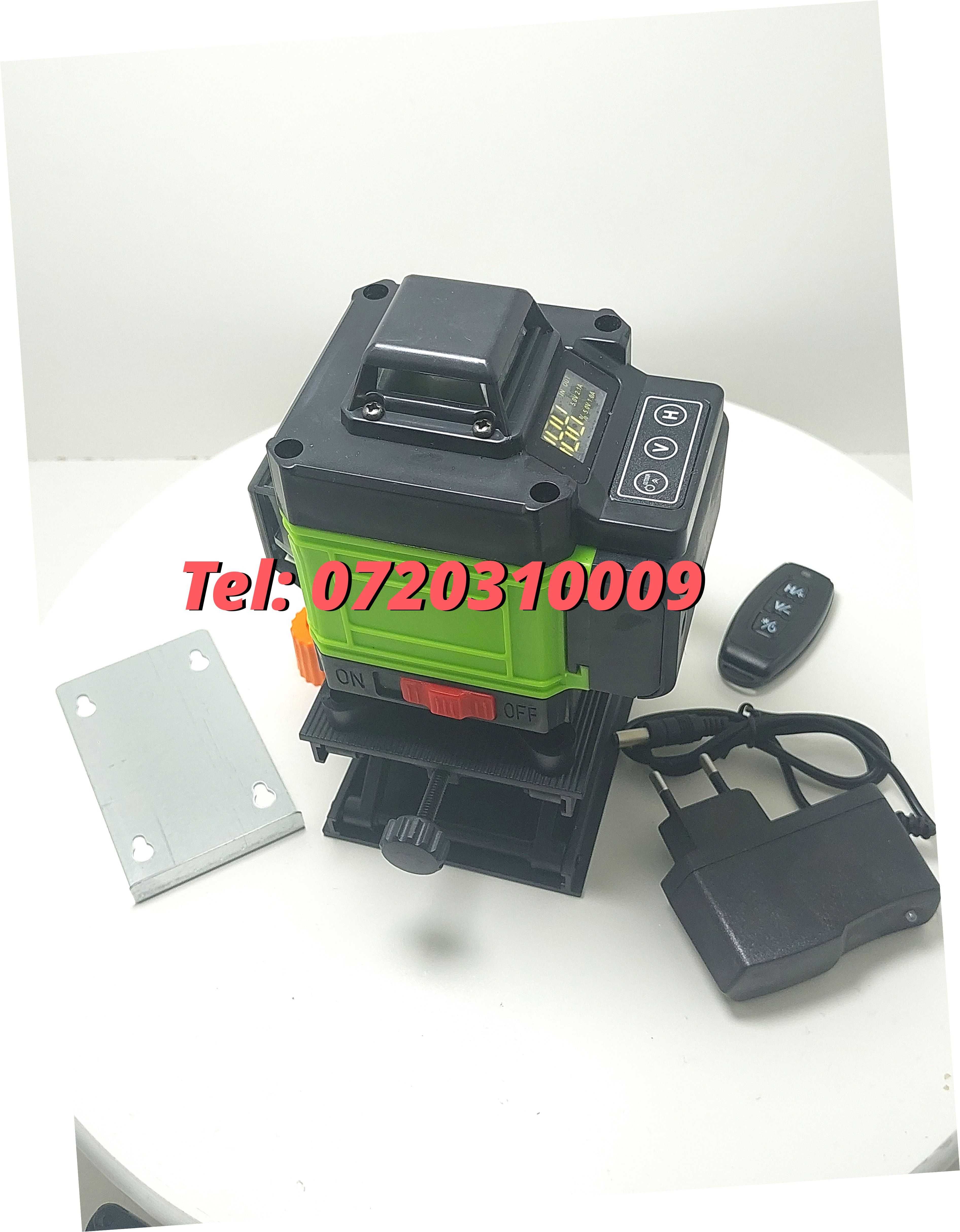 Nou  Nivela Laser  Laser Verde 4d 16 Linii Cu Telecomanda