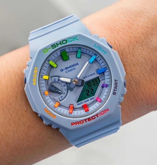 G Shock casioak mini Lavender rainbow - Ifl watches
