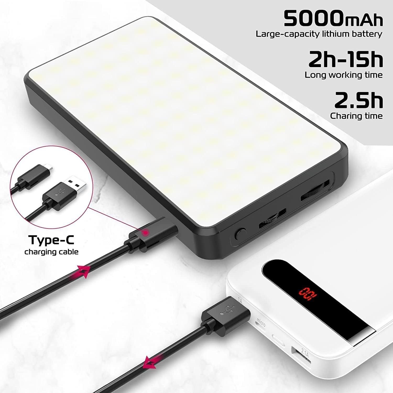 ULANZI VL200 bi color LED видео фото светлина, 5000mAh, LCD дисплей