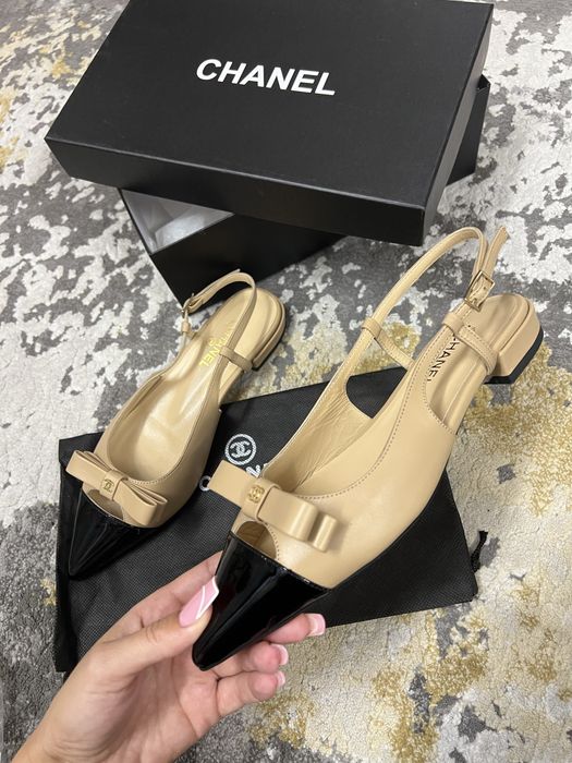 Pantofi-sandale-Balerini Chanel colecția noua Piele naturală 100%POZE