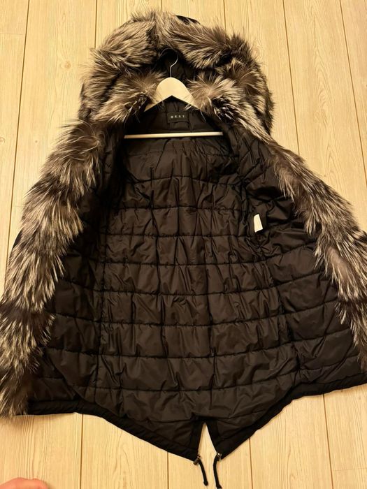 Parca cu blana de vulpe(impermeabila)