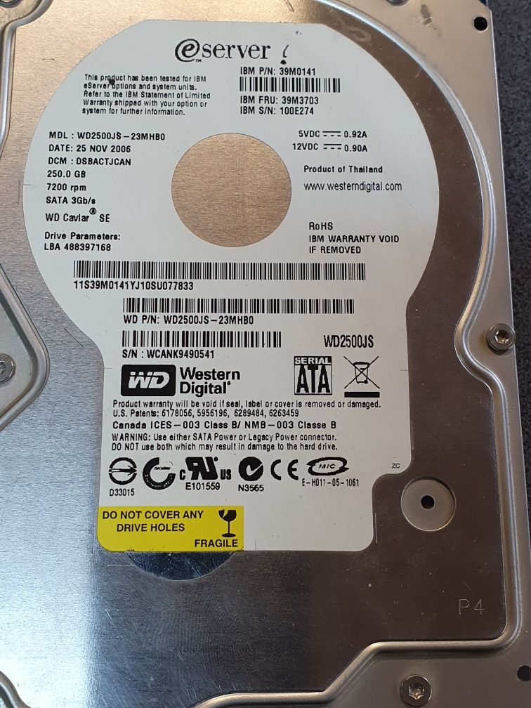 HDD SATA Seagate ,WD, Samsung