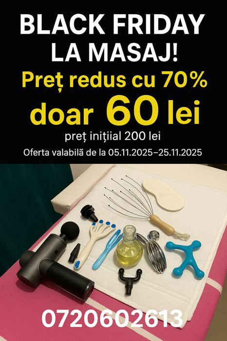 Black friday la masaj pentru cele care doresc sa se regaseasca!