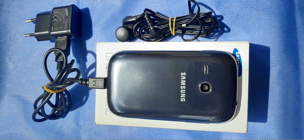 Telefon Samsung Galaxy Young GT-S6310, Blue, casti, incarcator