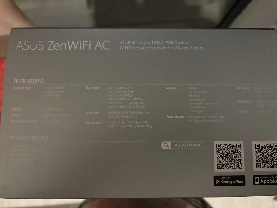 Router Wireless Mesh Gigabit ASUS ZenWiFi AC CT8, Tri-Band
