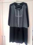 Rochie neagra cu insertii traditionale