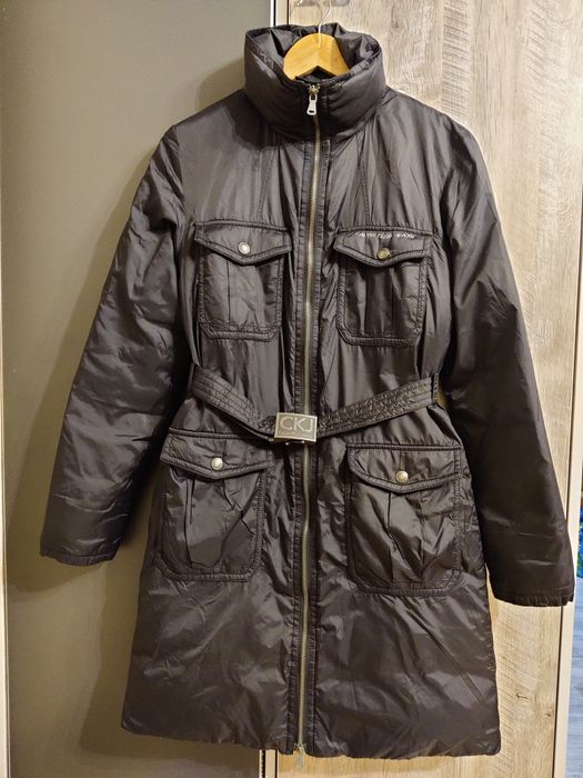 Женская куртка зимняя пуховик черный Calvin Klein jeans р. XS