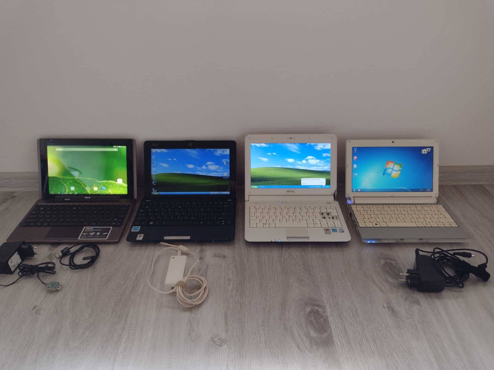 ЛОТ от 4 малки лаптопа Asus Benq Packard Bell
