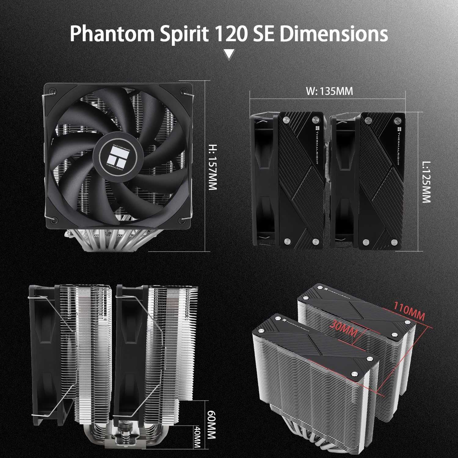 Cooler procesor CPU Aer Thermalright Phantom Spirit 120,AGHP,AMD Intel