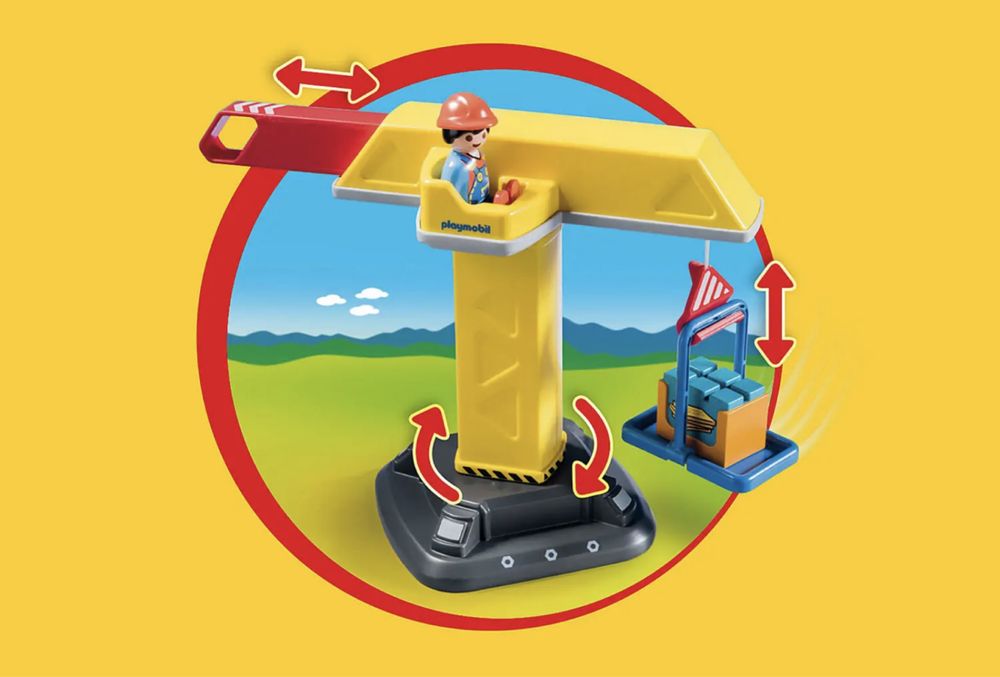 Конструктор-Playmobil  Моята първа ферма 6750 и Строител кран 70165