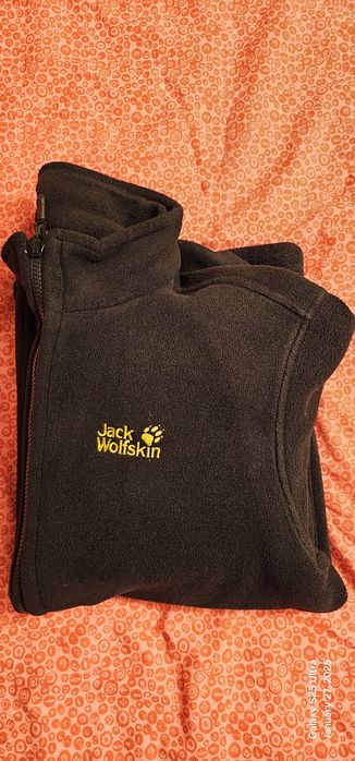 Jachetă Jack Wolfskin 3 în 1, neagră, M, ca nouă, polar detașabil