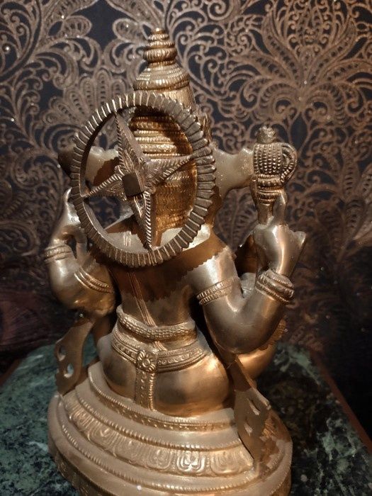 Sculptura din bronz masiv de dimensiuni impresionante Ganesha piesa cu