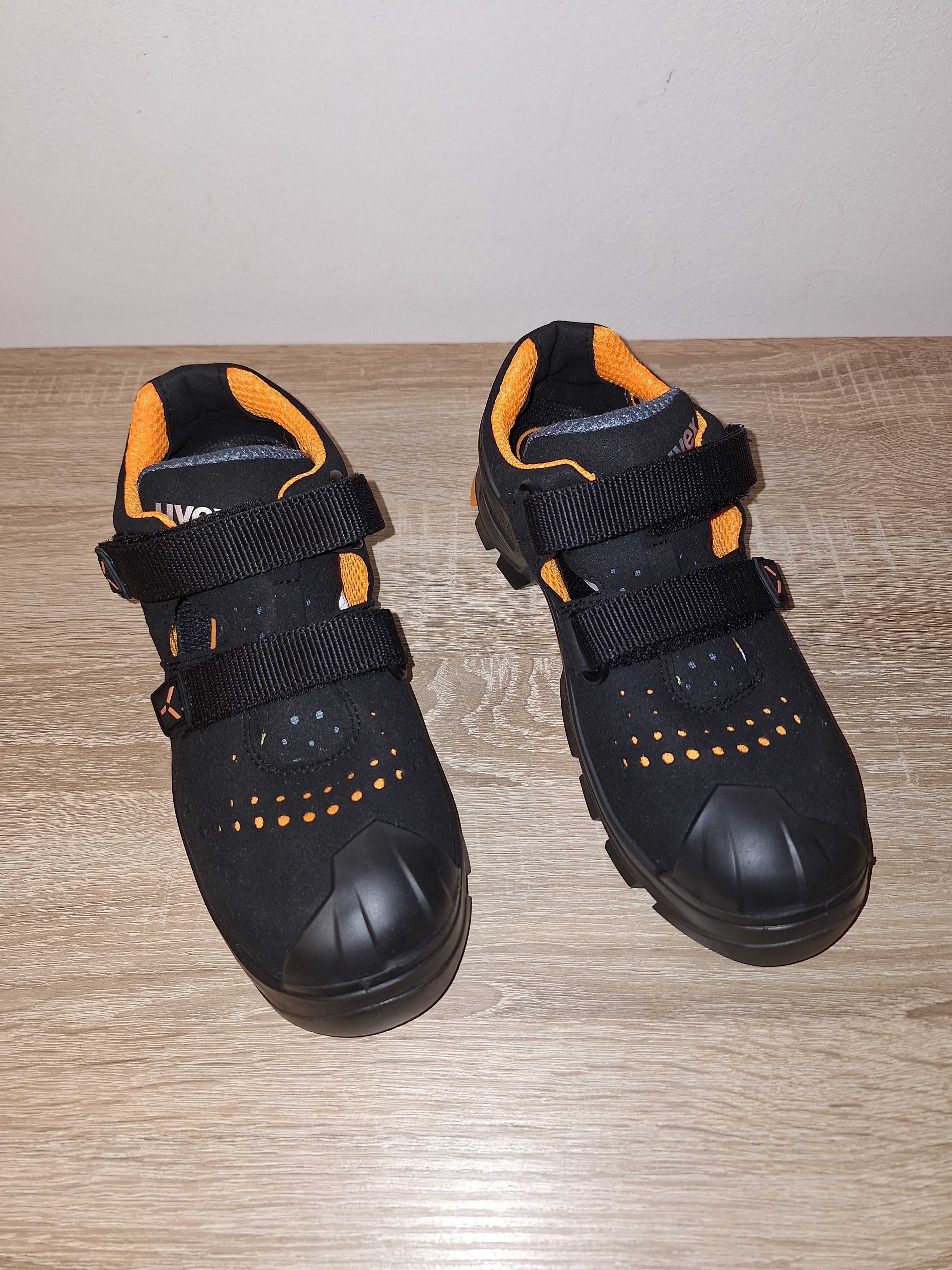 sandale uvex SIP 39 negru/portocaliu noi