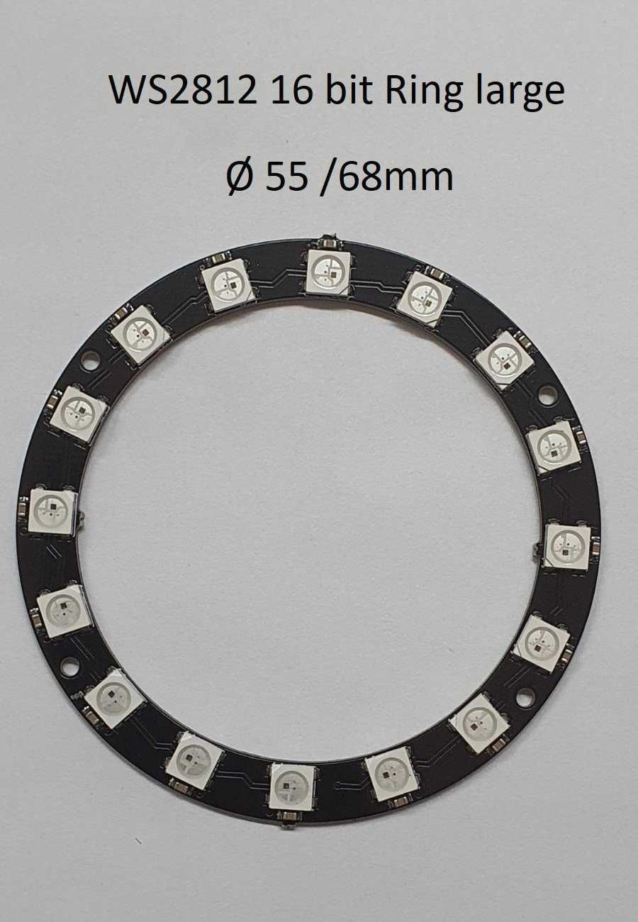 WS2812 Led strip, 8bit, Ring: 8,16,24,32 bit, matrix: 8x8, 8x32, 16x16