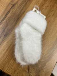 Новые теплые носочки белые зимние . 9-12 месяцев . С биркой