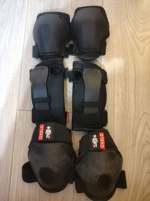 Set 3 perechi protecții role, skate, trotinete
