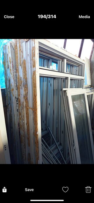 Използвани PVC дограми – 77 бр, 5-камерни, двоен стъклопакет