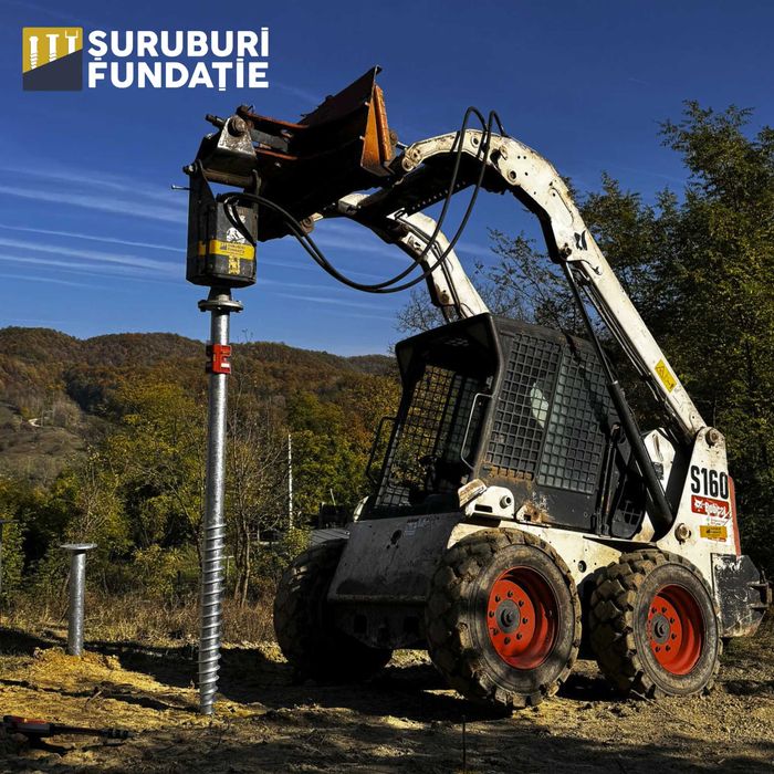 Fundații pe șuruburi pentru terase și pergole, montaj rapid fără săpat