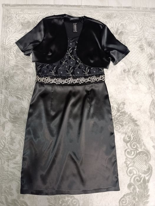 Rochie satin negru