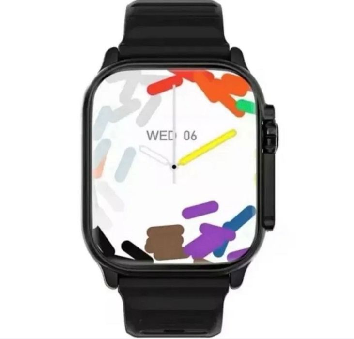 Ceas smartwatch nou negru sau portocaliu
