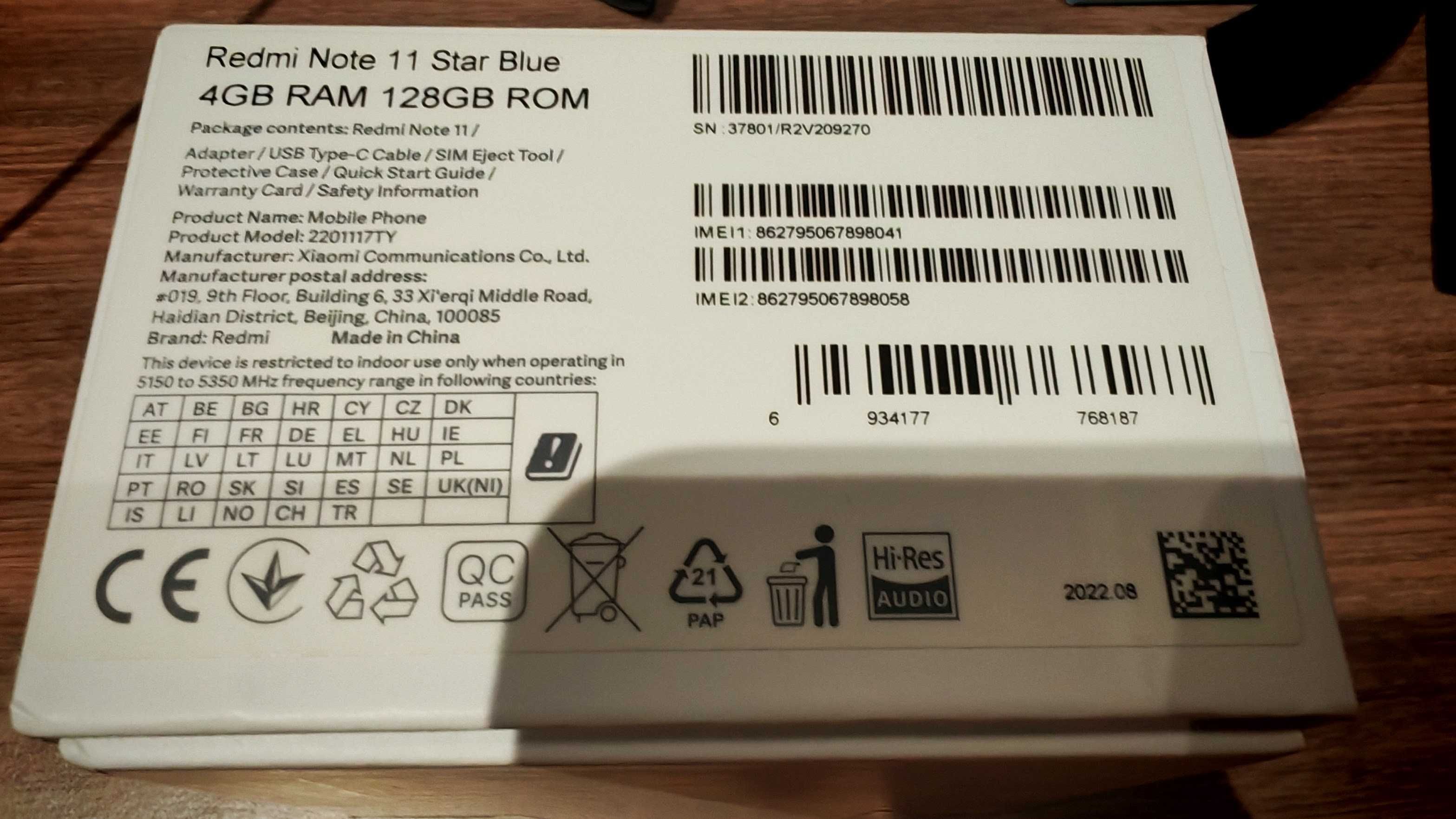 Redmi Note 11 Star Blue