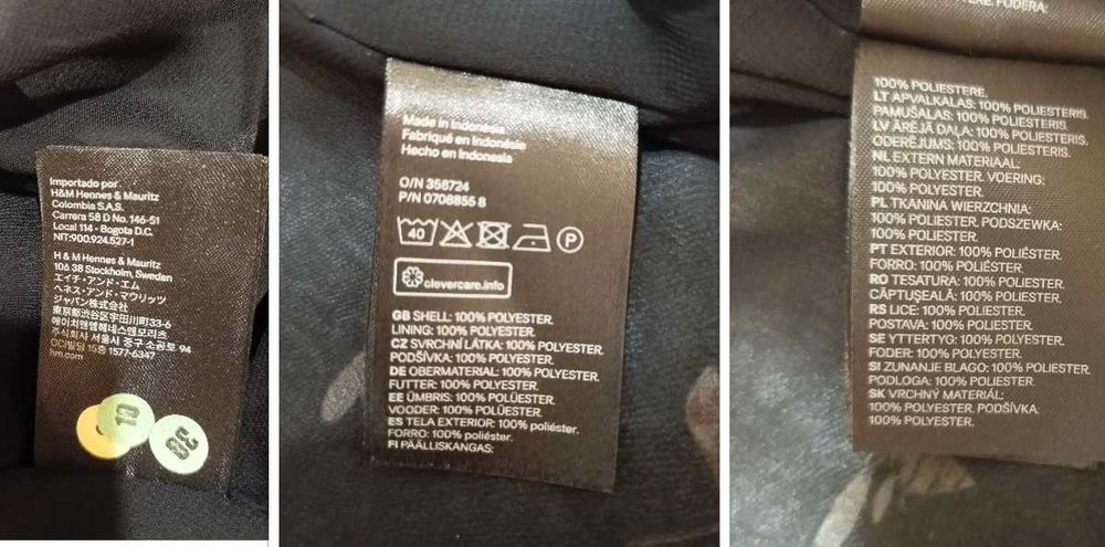 Rochie H&M, neagra,  mar 38