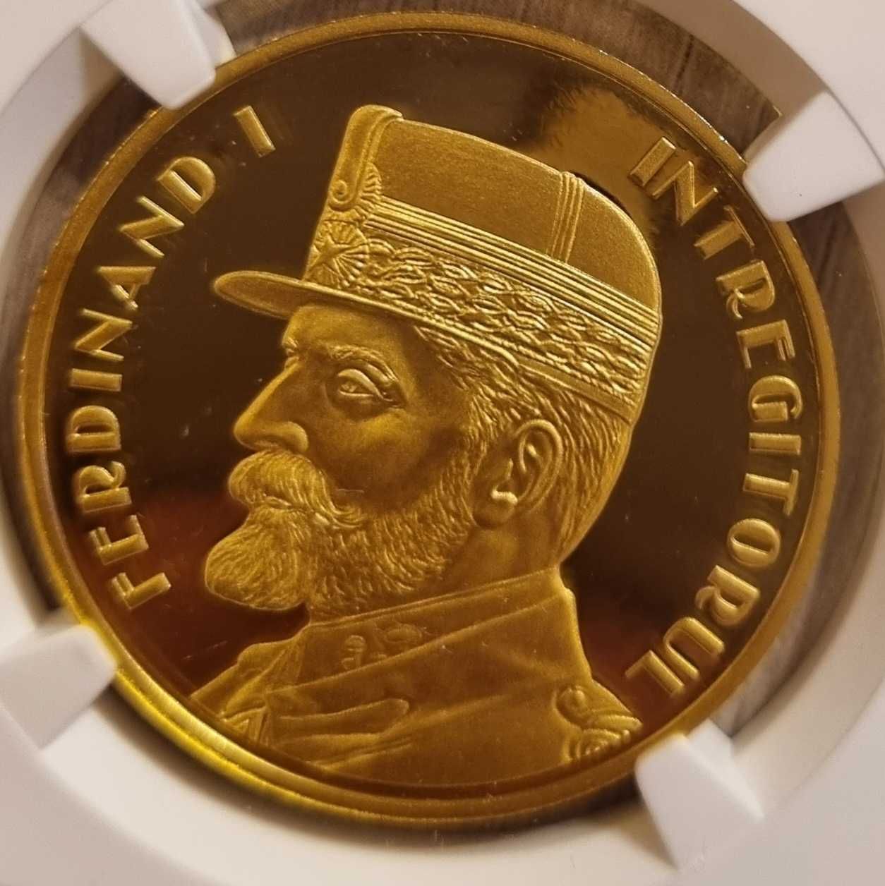 Moneda BNR 500 lei aur, Regele Ferdinand, gradata NGC PF 68