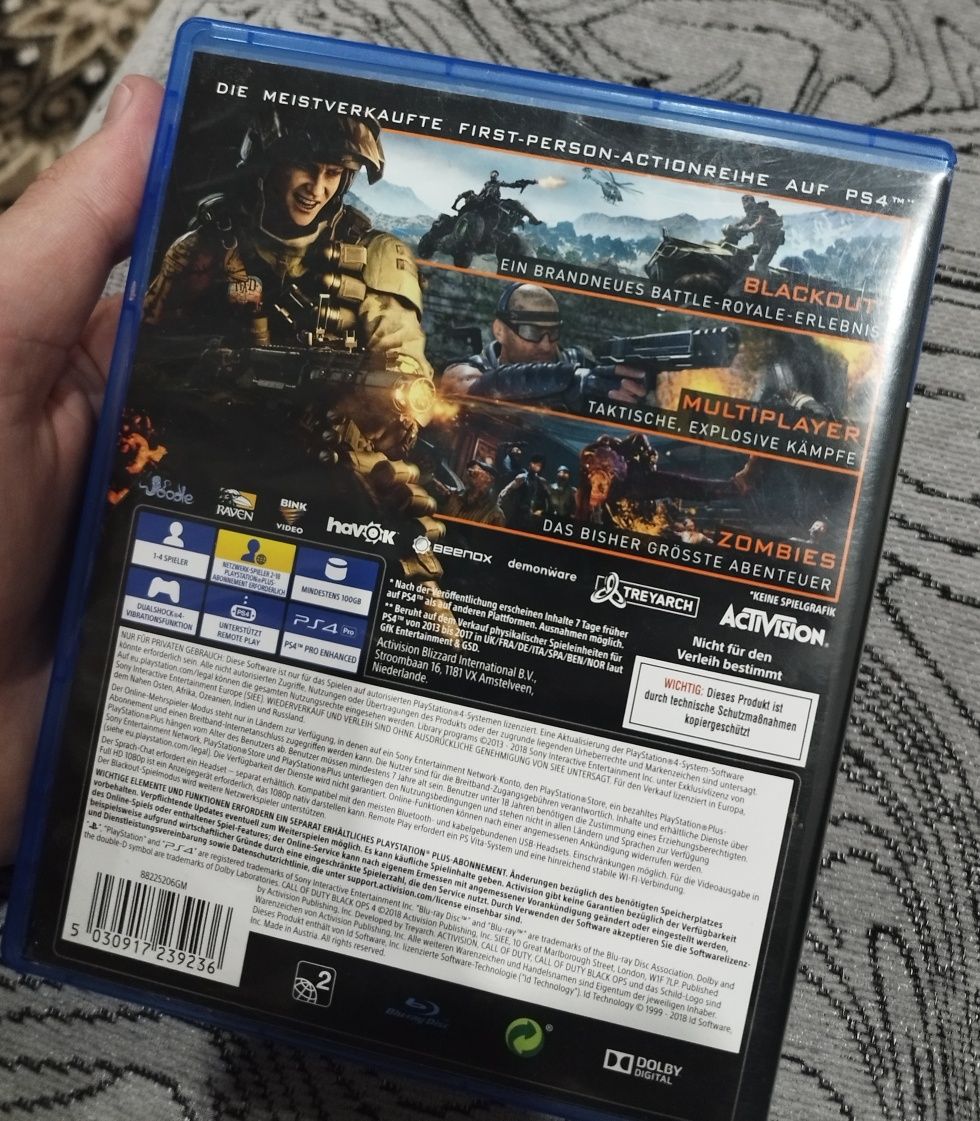 Продаю игру на Playstation 4 (Call of duty black ops 4)
