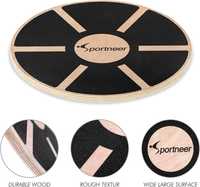 Sportneer Wobble Board Дървена дъска за баланс диаметър 40 см