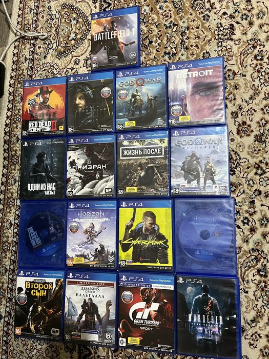 Игры на Ps4 в отличном состоянии все диски использовались один раз