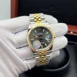 rolex datejust gray dial 36 mm lady