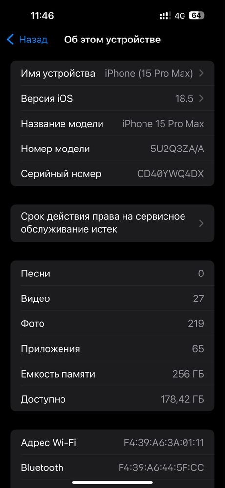 Продам Iphone 15 pro max dual sim 256gb
