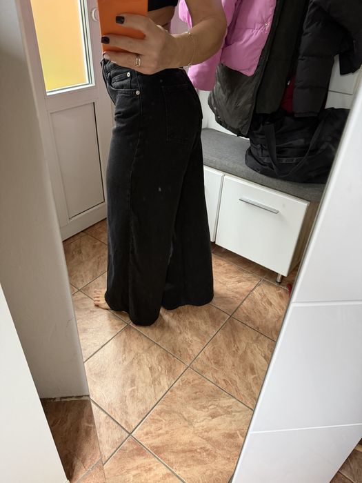 Blugi largi negri H&M