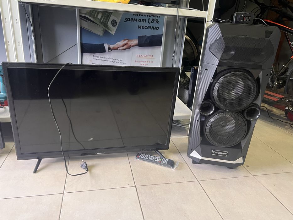 Телевизор 32 crown,bluetooth колона ,блутут колона crown