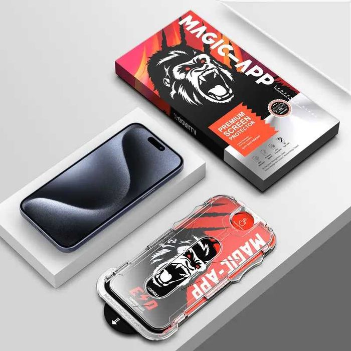 Висок клас Gorilla glass протектор -лесно поставяне iPhone 14/15/16/17