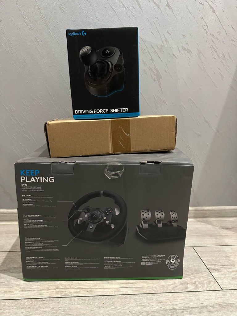 Logitech g920 + скорости + ръчна спирачка