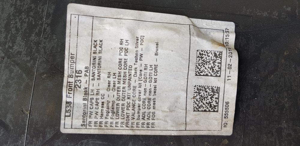 Bara fata spoiler Range Rover Evoque facelift 2015...2017