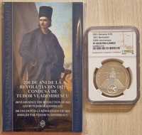 Moneda BNR 10 lei argint Tudor Vladimirescu gradata NGC PF 68